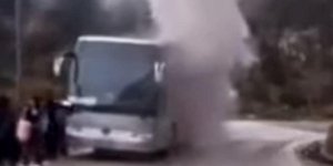 Εύβοια Λεωφορείο με τουρίστες τυλίχτηκε στις φλόγες στη Χιλιαδού