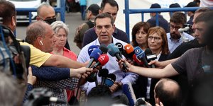 Ο Αλέξης Τσίπρας στην Καλαμάτα μετά το ναυάγιο στην Πύλο 