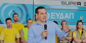 Ο Αλέξης Τσίπρας στις εγκαταστάσεις της ΕΥΔΑΠ