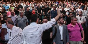 Αλέξης Τσίπρας ομιλία εργαζόμενοι Μιχάλης Κακογιάννης ΣΥΡΙΖΑ