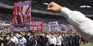 Διαδήλωση στη Βόρεια Κορέα