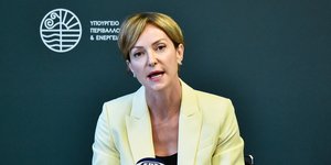 Η υφυπουργός Περιβάλλοντος και Ενέργειας, Αλεξάνδρα Σδούκου