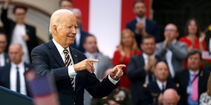 Ο Τζο Μπάιντεν στην ομιλία του στο Βίλνιους / Φωτογραφία: AP Photos