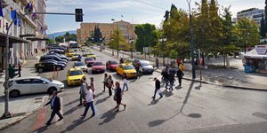 Διάβαση πεζών στην Αθήνα