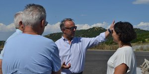 Επίσκεψη του Χρήστου Σταϊκούρα στον αυτοκινητόδρομο Ε65