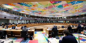 H αίθουσα συνεδριάσεων του Eurogroup