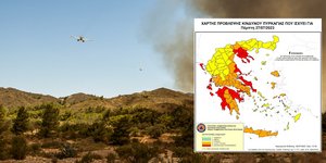 Φωτιά χάρτης επικινδυνότητας