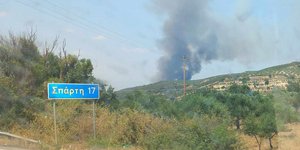 Φωτιά στο Πυρί Σπάρτης / Φωτογραφία: Facebook, Δημοτική Αγορά Λακωνίας