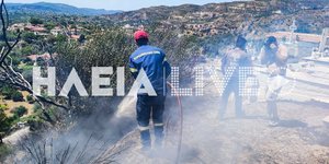 Υπό έλεγχο η φωτιά στον Πλάτανο Αρχαίας Ολυμπίας