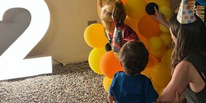 H Εφη Ατσιόγλου με τον γιο της