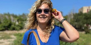 Γυναίκα μποστάνι καλάθι φρούτα Πάρος λαχανικά