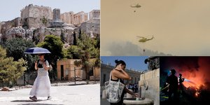 υψηλές θερμοκρασίες και φωτιές στην Ευρώπη