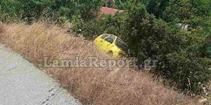 Αυτοκίνητο εξετράπη της πορείας του και παραλίγο να πέσει σε γκρεμό