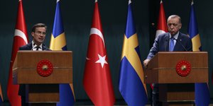 Ο Σουηδός πρωθυπουργός Ουλφ Κρίστερσον και ο Τούρκος πρόεδρος Ρετζέπ Ταγίπ Ερντογάν