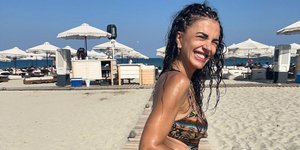 Η Μαρία Σολωμού κατάφερε να ξεκλέψει χρόνο για την πρώτη της βουτιά για φέτος