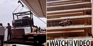 Δισεκατομμυριούχος ανέβασε Rolls-Royce σε ουρανοξύστη