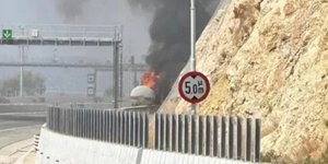 Πυρκαγιά στην Εθνική Οδό