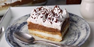 Γλυκό ψυγείου με κρέμα και σοκολάτα