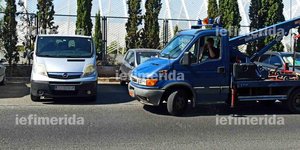 Ένα από τα βαν των Κροατών χούλιγκαν που έφτασαν στην Αθήνα