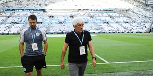 O Γιοβάνοβιτς στο γήπεδο της Μαρσέιγ