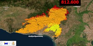 Η εξέλιξη της φωτιάς στον Εβρο