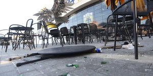 Γήπεσο της ΑΕΚ, στη Νέα Φιλαδέλφεια, μετά τα επεισόδια με τους χούλιγκαν