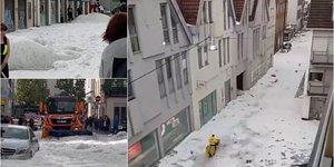 Σφοδρή καλοκαιρινή χαλαζόπτωση στη Γερμανία-Φωτογραφία Twitter