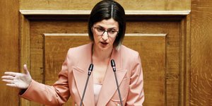 Η αναπληρώτρια υπουργός Υγείας Ειρήνη Αγαπηδάκη