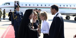 Η υφυπουργός Υποδομών και Μεταφορών Χριστίνα Αλεξοπούλου υποδέχθηκε τον Οικουμενικό Πατριάρχη