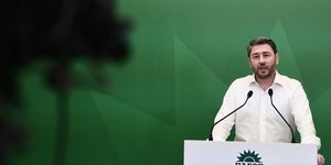 Ο Νίκος Ανδρουλάκης σε ομιλία