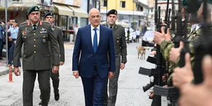 Ο υπ. Άμυνας Νίκος Δένδιας στη Δράμα