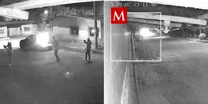 H στιγμή της έκρηξης χειροβομβίδας σε όχημα διαφυγής επίδοξων δολοφόνων 