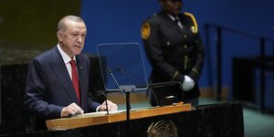 Ο Ρετζέπ Ταγίπ Ερντογάν από το βήμα του ΟΗΕ