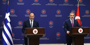 Γεραπετρίτης και Φιντάν σε συνέντευξη Τύπου