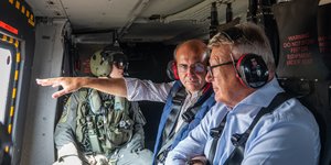 Χατζηδάκης και Σμιτ στο ελικόπτερο