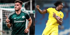 Ο Φώτης Ιωαννίδης του Παναθηναϊκού και ο Λιβάι Γκαρσία της ΑΕΚ