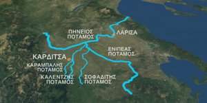 Τα 5 ποτάμια της Θεσσαλίας που ενώθηκαν μετά την κακοκαιρία Daniel / Φωτογραφία: ΕΡΤ