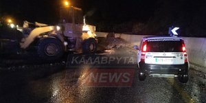 Προβλήματα στην Πούντας - Καλαβρύτων από την ισχυρή νεροποντή