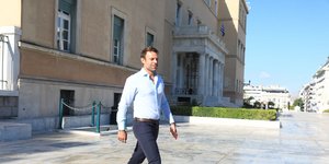 O Στέφανος Κασσελάκης στη Βουλή