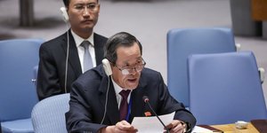 O Κιμ Σονγκ μιλά στον ΟΗΕ