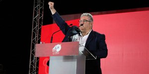 Ο γ.γ. του ΚΚΕ Δημήτρης Κουτσούμπας στο 49ο Φεστιβάλ της ΚΝΕ