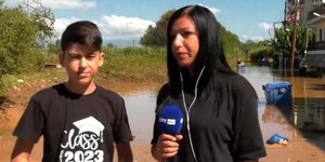 Λάρισα Μαθητής πλημμυρισμένες περιοχές