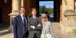 Η Μαρί Σαντάλ με τον Παύλο και τον γιο τους