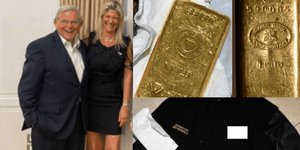 O Μπομπ Μενέντεζ με την σύζυγό του και τα ευρήματα στο σπίτι τους