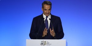 Ο πρωθυπουργός Κυριάκος Μητσοτάκης στη ΔΕΘ