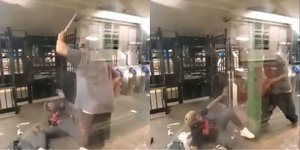 Στιγμιότυπα από την επίθεση αγνώστου κατά 60χρονης στο μετρό της Νέας Υόρκης