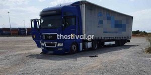 H νταλίκα που βρέθηκε νεκρός ο Ουκρανός