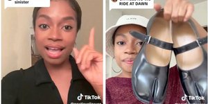 γυναίκα με παπούτσια στο Tik Tok