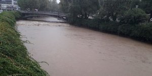 Φούσκωσε ο Ληθαίος ποταμός στα Τρίκαλα λόγω της κακοκαιρίας Daniel / Φωτογραφία: ΕΡΤ