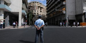 Τροχονόμος στο κέντρο της Αθήνας